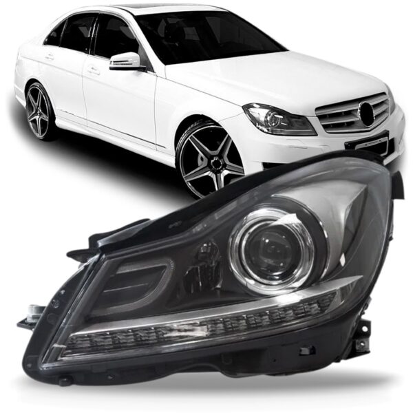 Farol C200 2012 13 2014 Elétrico Com Led Sem Xênon 1ª Linha Esquerdo/motorista
