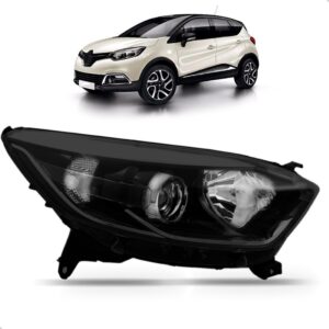 Farol Renault Captur 2017 2018 2019 Eletrico Com Friso Preto Lado Direito