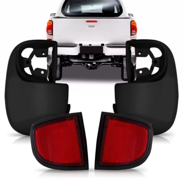 Polaina Traseira Para L200 Triton 2008 A 2014 Com Refletor Lado Direito