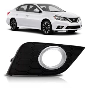 Grade Parachoque Sentra 2017 2018 Com Furo Aro Cromado Lado Direito