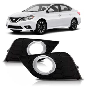 Grade Parachoque Sentra 2017 2018 Com Furo Aro Cromado Lado Direito