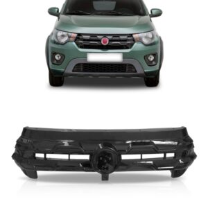 Grade Radiador Mobi 2016 2017 2018 Preto Brilhante Preto