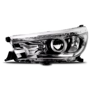 Farol Hilux Pick Up 16/20 Elétrico Com Motor E Led 1ª Linha - Esquerdo/motorista
