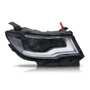 Farol Jeep Compass 17 18 Eletrico Com Motor Com Led 1ª Linha Esquerdo/motorista