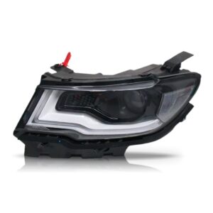 Farol Jeep Compass 17 18 Eletrico Com Motor Com Led 1ª Linha Esquerdo/motorista