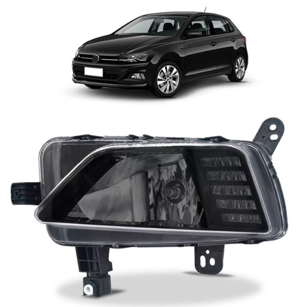 Farol Milha Auxiliar Polo Virtus 2018 2019 Fumê. 1ª Linha Esquerdo