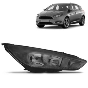 Farol Focus 16 2017 2018 2019 Mascara Negra Sem Led 1ª Linha Esquerdo/motorista