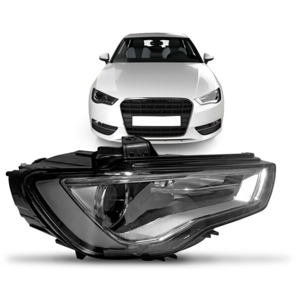 Farol Audi A3 2013 A 2016 Elétrico Com Motor Led Lado Direito