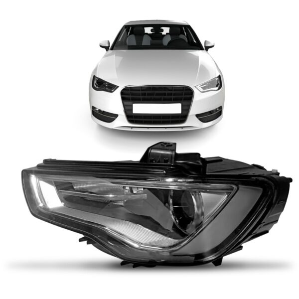 Farol Audi A3 2013 A 2016 Elétrico Com Motor Led Lado Esquerdo
