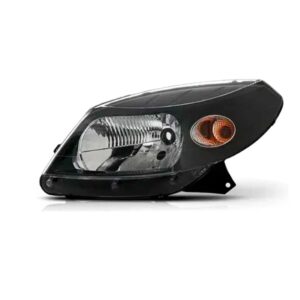 Farol Sandero 08 09 10 11 Manual Máscara Negra 1ª Linha Esquerdo/motorista