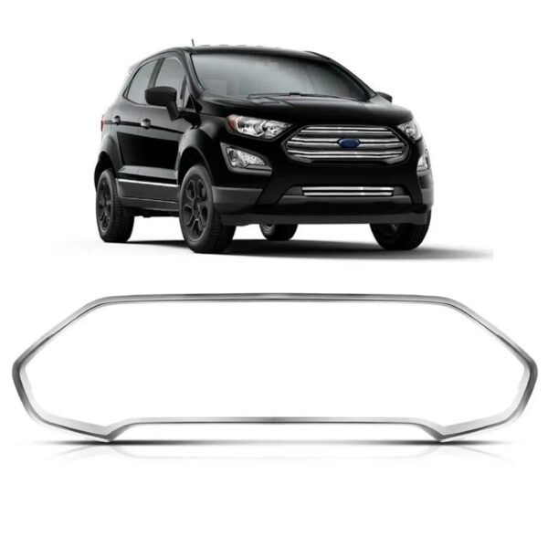 Moldura Grade Radiador Ecosport 2017 2018 2019 Cinza Claro Cinza