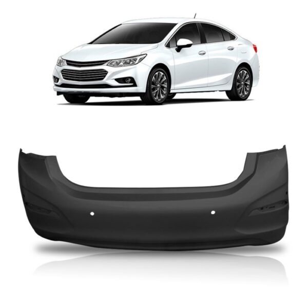 Parachoque Traseiro Cruze 17/19 Sedan C/furo Sens 1a Linha Preto