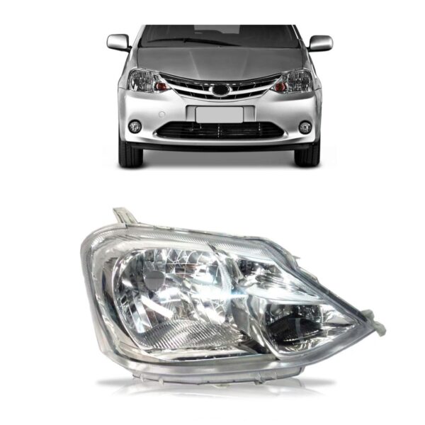 Farol Etios 2013 14 15 2016 Carcaça Cinza 1ª Linha Direito/passageiro