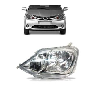 Farol Etios 2013 14 15 2016 Carcaça Cinza 1ª Linha Esquerdo/motorista