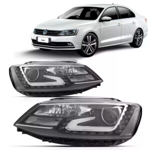 Par Farol Jetta 2011 A 2017 Com Projetor Com Angel Eyes Com