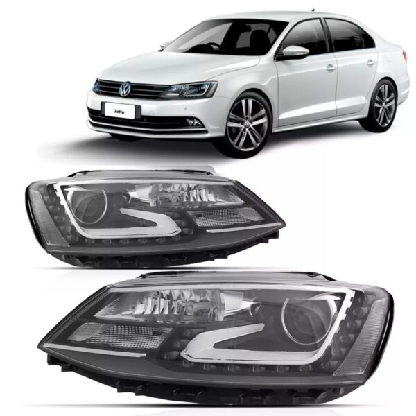 Par Farol Jetta 2011 A 2017 Com Projetor Com Angel Eyes Com