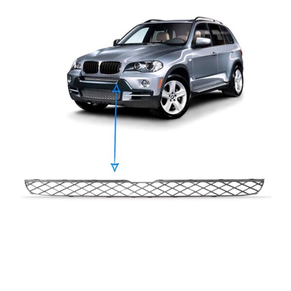 Tela Frontal Parachoque Superior Bmw X5 2007 A 2013 Cinza Cinza