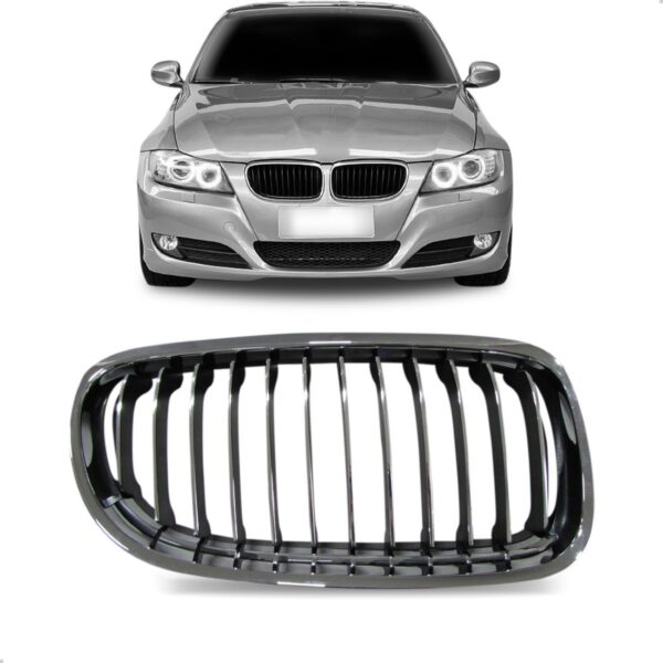 Tela Frontal Bmw 320 2009 A 2012 Cromada C/ Friso Cromado Ld