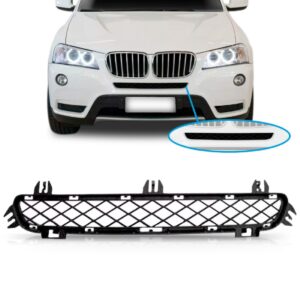 Tela Frontal Parachoque Superior Bmw X3 10 11 12 13 14 Preto Plástico