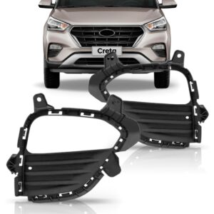 Moldura Milha Auxiliar Para Hyundai Creta 17 18 19 Com Furo Lado Esquerdo