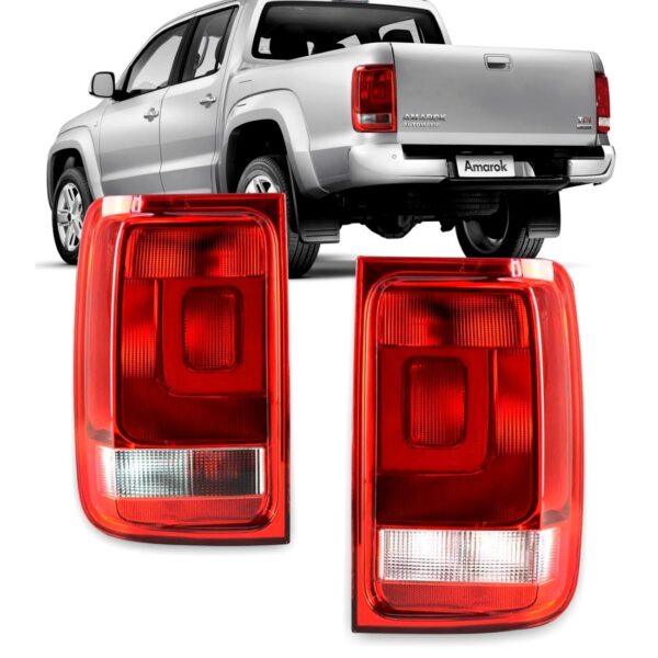 Lanterna Traseira Amarok 2010 A 2014 C/ Luz Neblina Cristal Lado Esquerdo