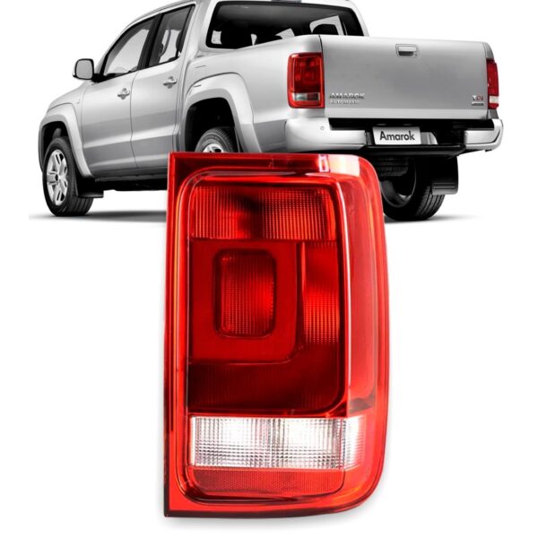 Lanterna Traseira Amarok 2010 A 2014 C/ Luz Neblina Cristal Lado Direito