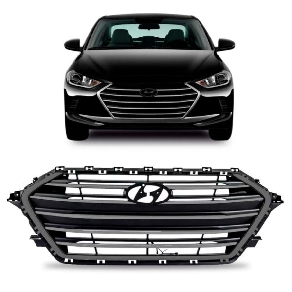 Grade Dianteira Para Hyundai Elantra 2017 E 2018 1a Linha