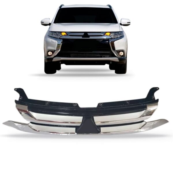 Grade Radiador Outlander 2016 2017 A 2018 1a Linha Prateado