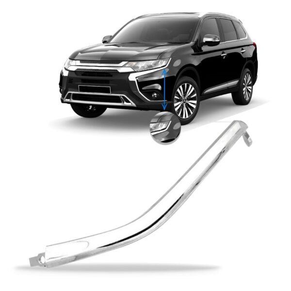 Friso Farol Outlander 2016 A 2018 Cromado Lado Esquerdo