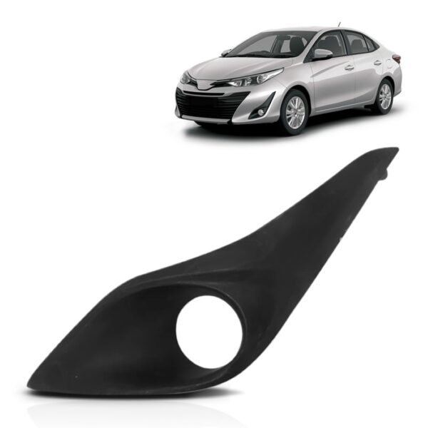 Moldura Milha Toyota Yaris 2018 2019 Com Furo Novo Oferta Lado Esquerdo