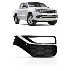 Moldura Milha Amarok 2017 2018 2019 Com Furo C/friso Cromado Lado Esquerdo