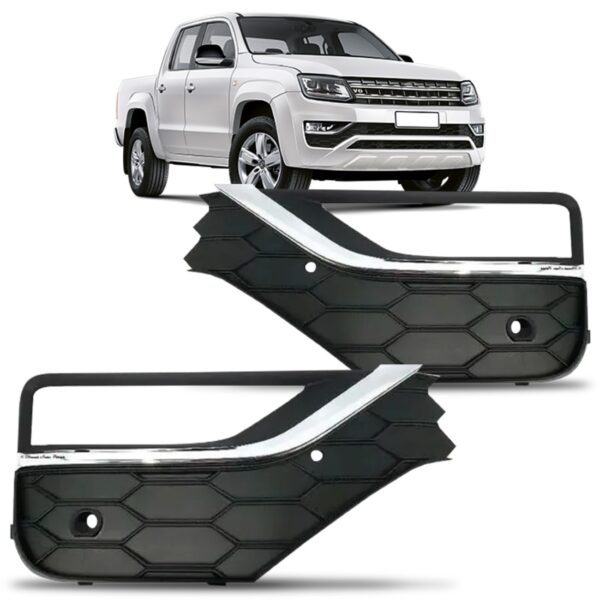 Moldura Milha Amarok 2017 A 2019 Com Furo Friso Cromado Lado Esquerdo