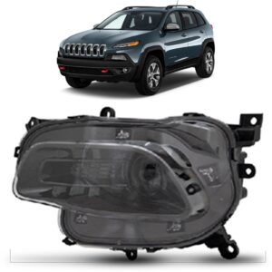 Farol Inferior Cherokee 2016 A 2018 Manual Preto 1ª Linha Esquerdo/motorista