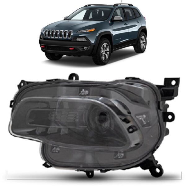 Farol Inferior Cherokee 2016 A 2018 Manual Preto 1ª Linha Esquerdo/motorista