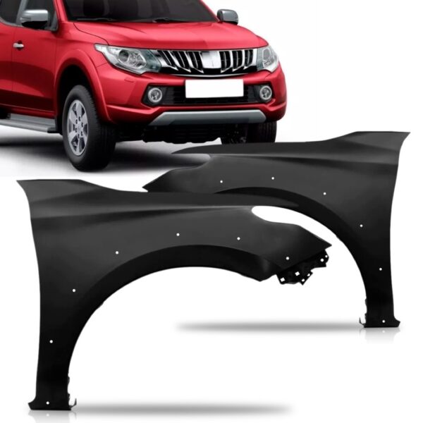 Paralama L200 Triton Sport 2016 2017 2018 Com Furo Moldura Lado Direito