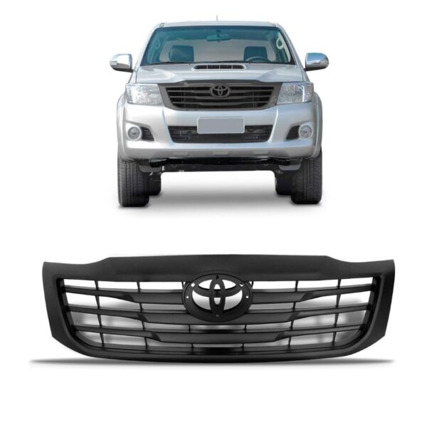 Grade Radiador Hilux Pick Up 2012 2013 2014 A 2015 1a Linha - Preto