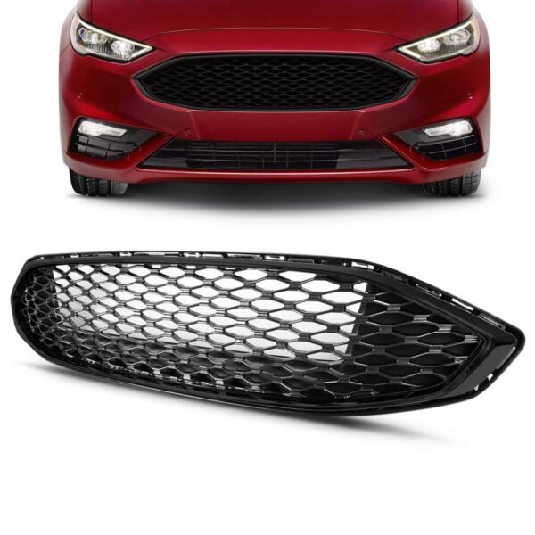 Tela Frontal Fusion 2017 A 19 Colmeia Friso Preto Brilhante Preto