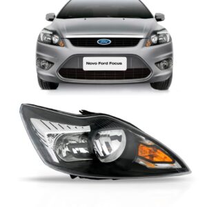 Farol Ford Focus 2009 2010 2011 2012 Mascara Negra 1ª Linha Direito/passageiro
