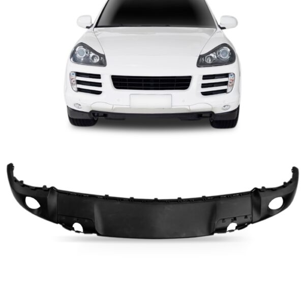 Spoiler Dianteiro Cayenne Sport 2008 A 2010 Preto C/ Furo Preto