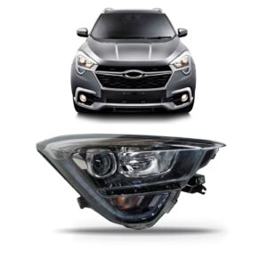 Farol Dianteiro Tiggo 5x 2019 2020 Eletrico Com Motor E Led Lado Direito