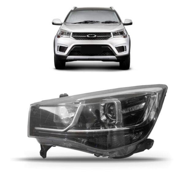 Farol Tiggo 2 Led 18 19 2020 2021 Eletrico Com Led 1ª Linha Esquerdo/motorista