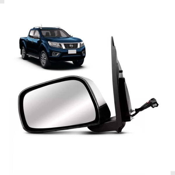 Retrovisor Frontier 2017 2018 2019 Eletrico Capa Cromada Lado Esquerdo