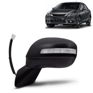 Retrovisor Civic 2012 2013 2014 15 16 Eletrico Com Sinaleira Lado Esquerdo