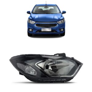 Farol Onix 17 18 19 20 Manual Com Led Friso Cromado 1ª Linha - Direito/passageiro