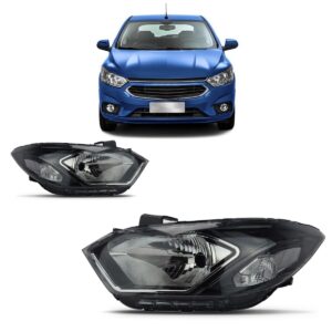 Farol Onix 17 18 19 20 Manual Com Led Friso Cromado 1ª Linha - Direito/passageiro