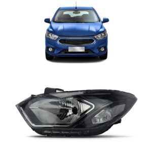 Farol Onix 17 18 19 20 Manual Com Led Friso Cromado 1ª Linha Esquerdo/motorista