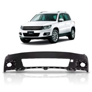Parachoque Dianteiro Tiguan 2012 A 2017 Sem Furo Novo Preto