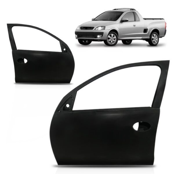 Porta Dianteira Montana 2002 2003 2004 2005 A 2009 Preta Lado Direito