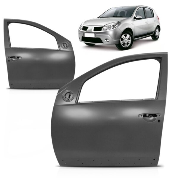 Porta Dianteira Sandero 2007 2008 2009 2010 2011 12 13 2014 Lado Esquerdo