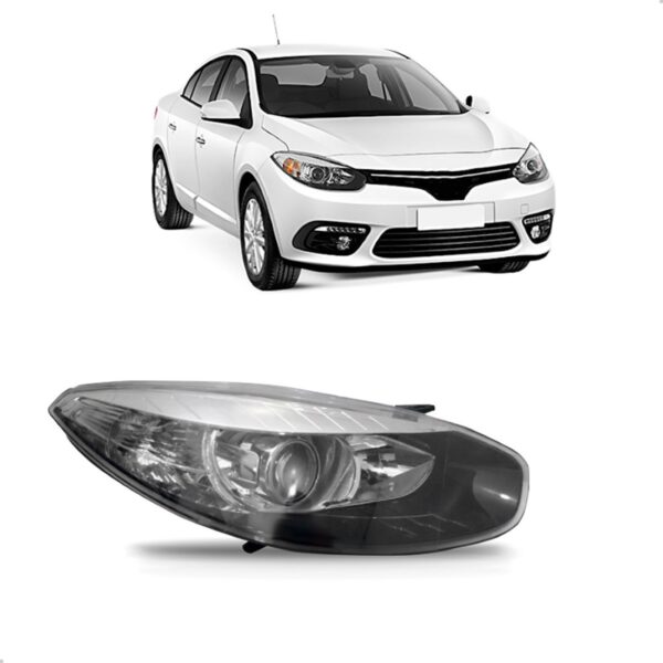Farol Fluence 2014 2015 16 Eletrico Com Motor Fume 1ª Linha Direito/passageiro